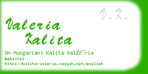 valeria kalita business card